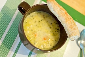 Cauliflower Soup w/Breadsticks
